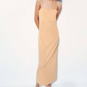 NWT Zara Jacquard Midi Dress